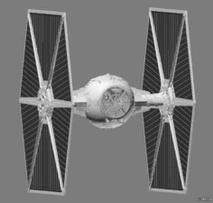 TIE Fighter Two with  interior 3D Model