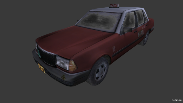 2002 Toyota Crown Comfort taxi 3D Model