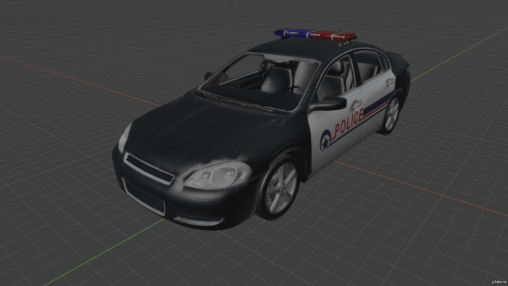 2006 Chevrolet Impala police car 3D Model