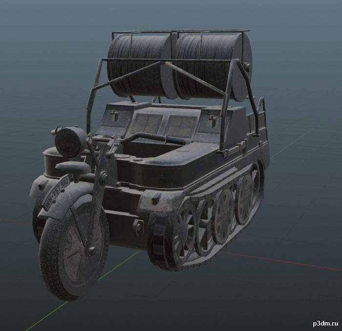 SdKfz 2 Kettenkrad 3D Model