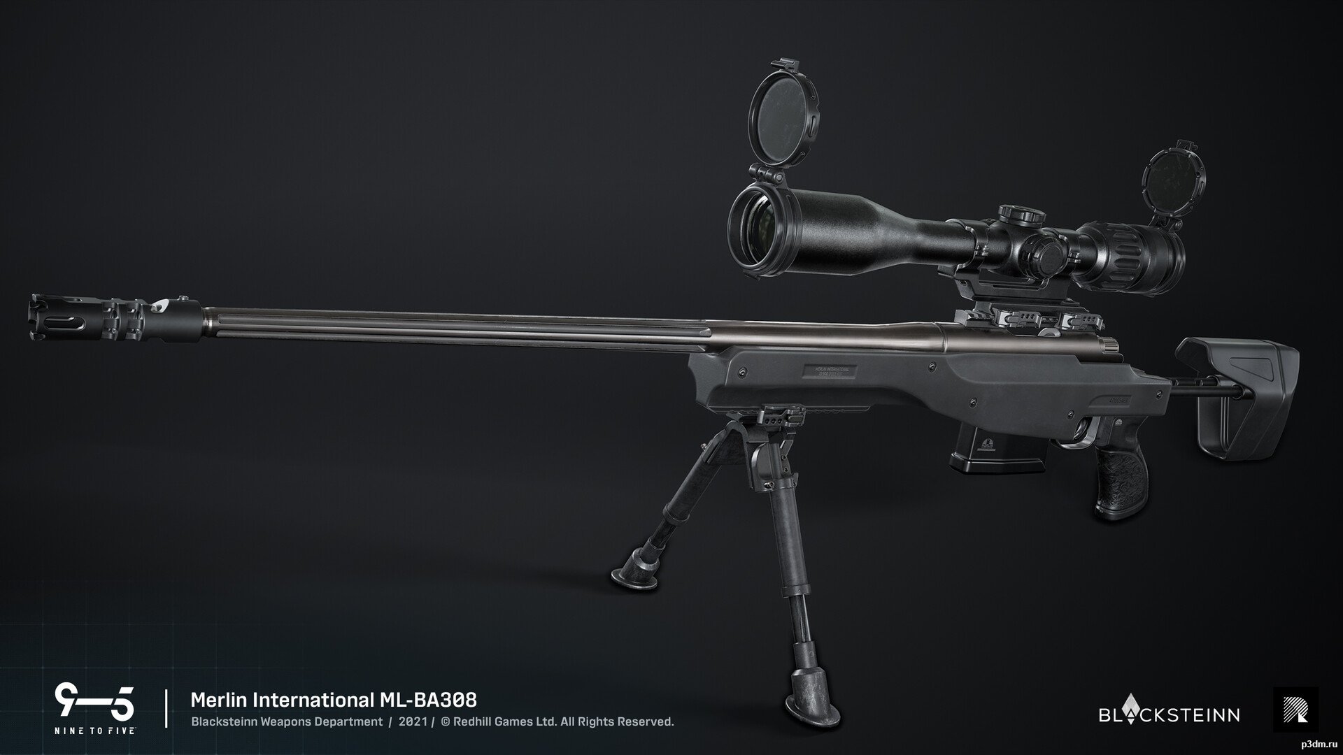 all nine to five weapons and attachments 3D Model