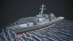 US NAVY DDG-51 USS Arleigh Burke 3D Model