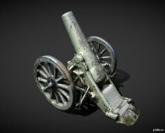 Cannon WW1 3D Model