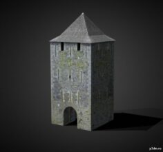 Foug?res Castle Square Tower Gate [France] 3D Model