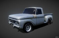 Low Poly Truck Scan 3D Model