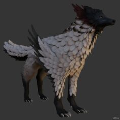 Feather Wolf 3D Model