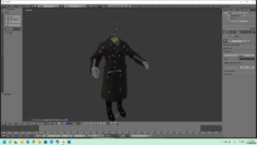 KGB long coat 3D Model