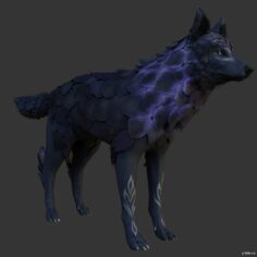Scaly Wolf 3D Model