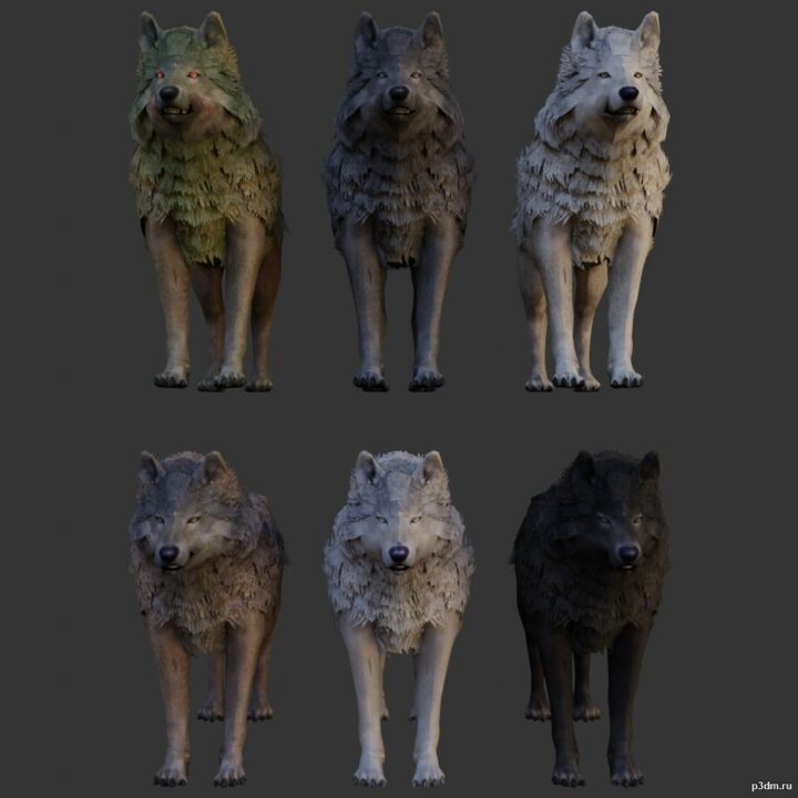 Wolf pack 3 3D Model