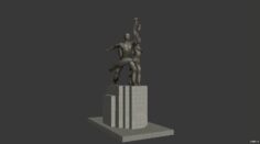 Worker and Kolkhoz Woman statue 3D Model