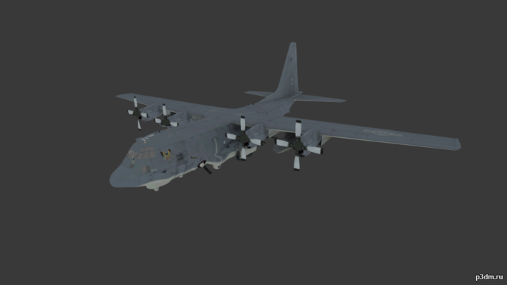 AC-130U 3D Model