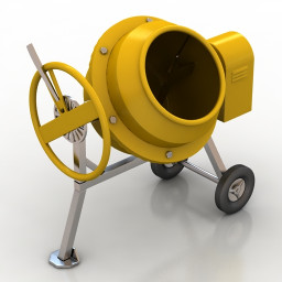 Cement mixer 3D Model