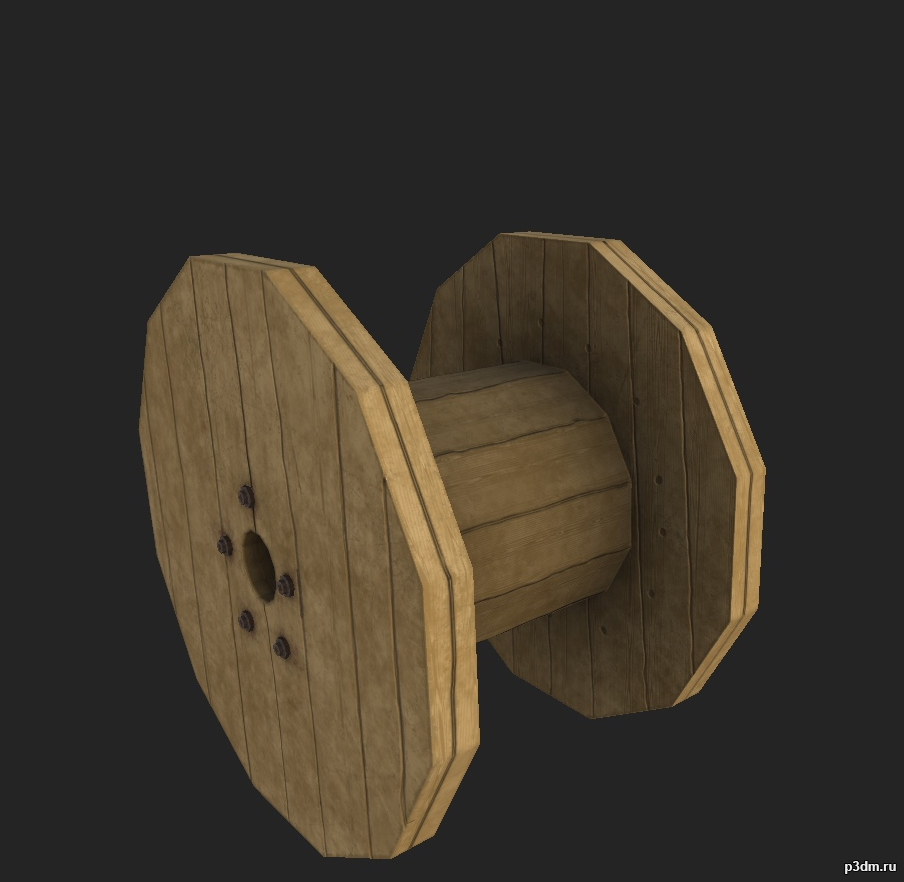 РљР°Р±РµР»СЊРЅС‹Р№ Р±Р°СЂР°Р±Р°РЅ (РјР°Р»РµРЅСЊРєРёР№) 3D Model