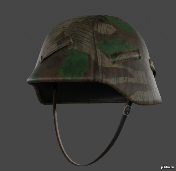 M40 Stahlhelm with Helmet Cover 3D Model