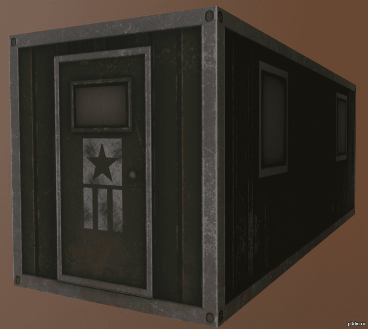 US Army Container – Office 3D Model
