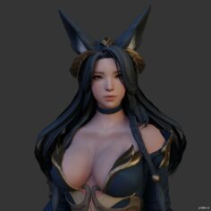Lady Fox 3D Model