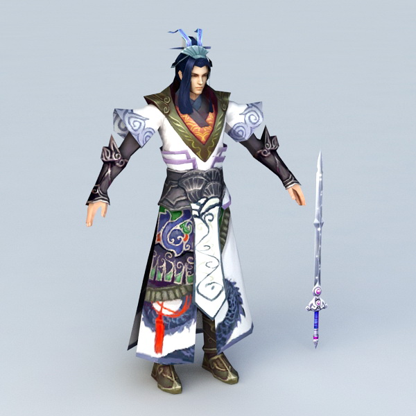 Chinese Swordsman Concept Character 3d model