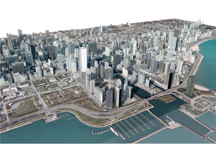 Chicago City 3D Model  
                
                      